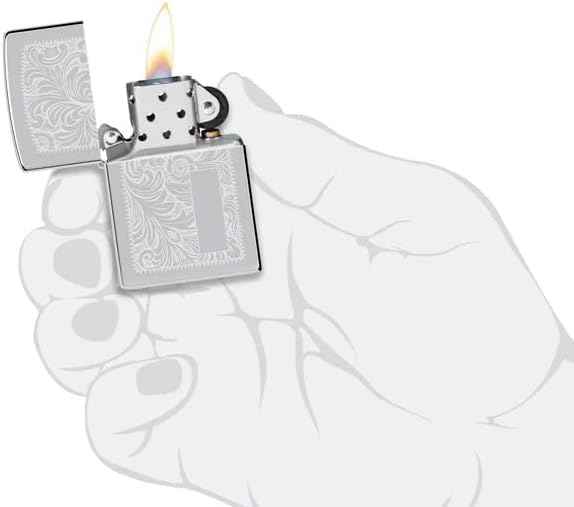 Zippo Custom Lighter – Personalized Engraved Venetian Design | Genuine Windproof Metal Lighter | Unique Gift for Men & Women – Christmas, Halloween, Valentine