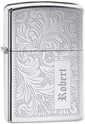 Zippo Custom Lighter – Personalized Engraved Venetian Design | Genuine Windproof Metal Lighter | Unique Gift for Men & Women – Christmas, Halloween, Valentine