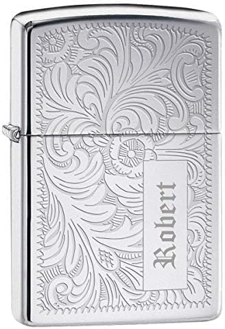 Zippo Custom Lighter – Personalized Engraved Venetian Design | Genuine Windproof Metal Lighter | Unique Gift for Men & Women – Christmas, Halloween, Valentine