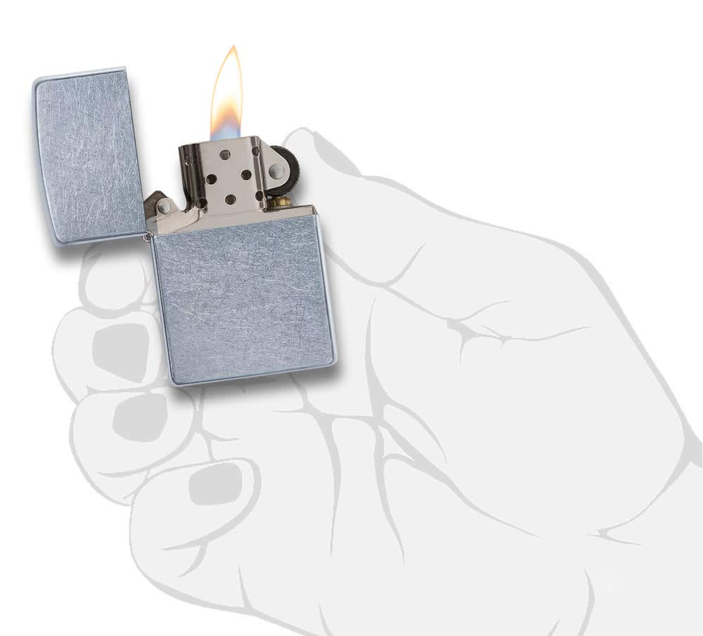 Zippo Classic Brushed Chrome Pocket Lighter - Windproof & Refillable Flip-Top Metal Lighter - Everyday Use Pocket Lighters - Luxury Lighters Made in USA