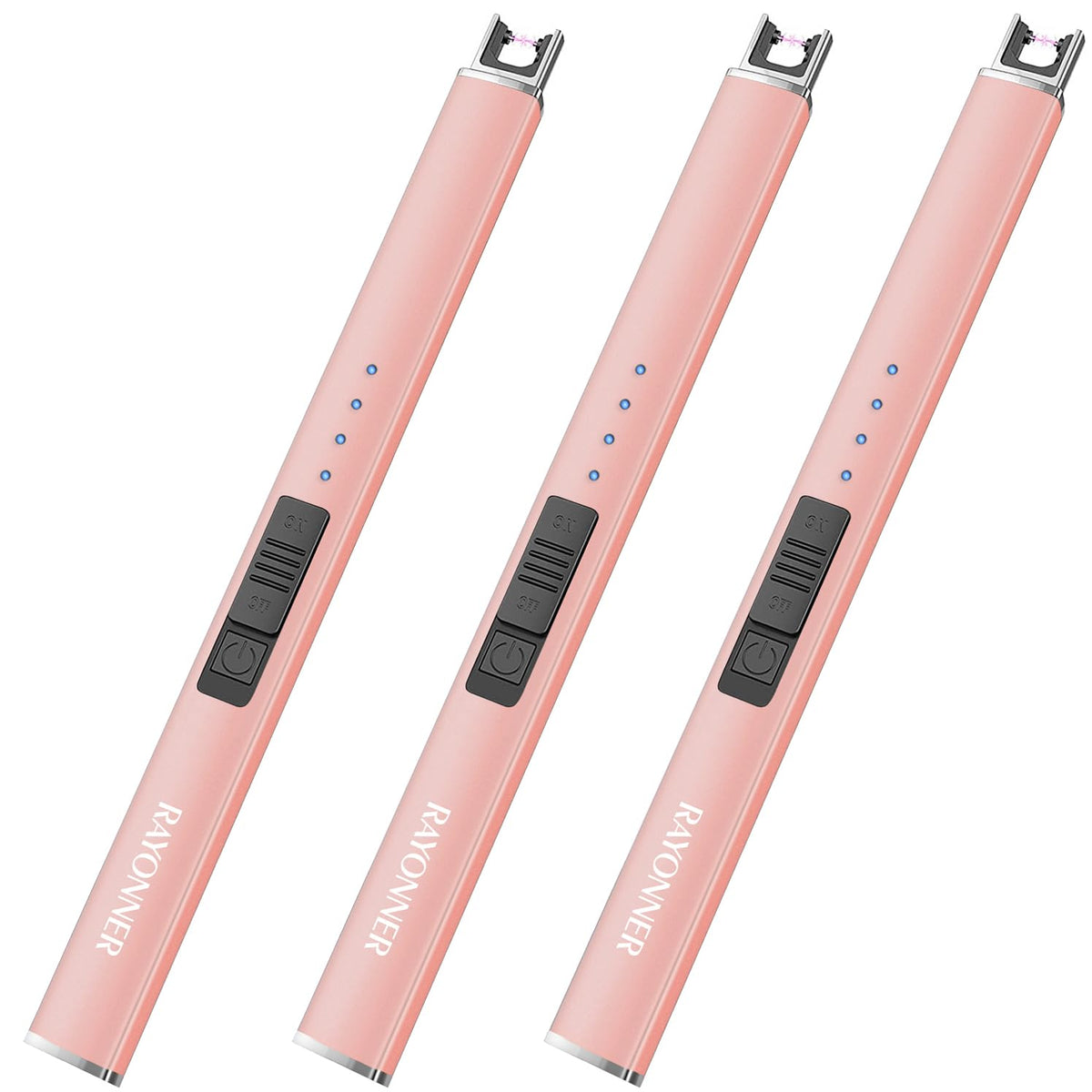 RAYONNER Electric Candle Lighter USB Plasma Arc Windproof Rose Gold