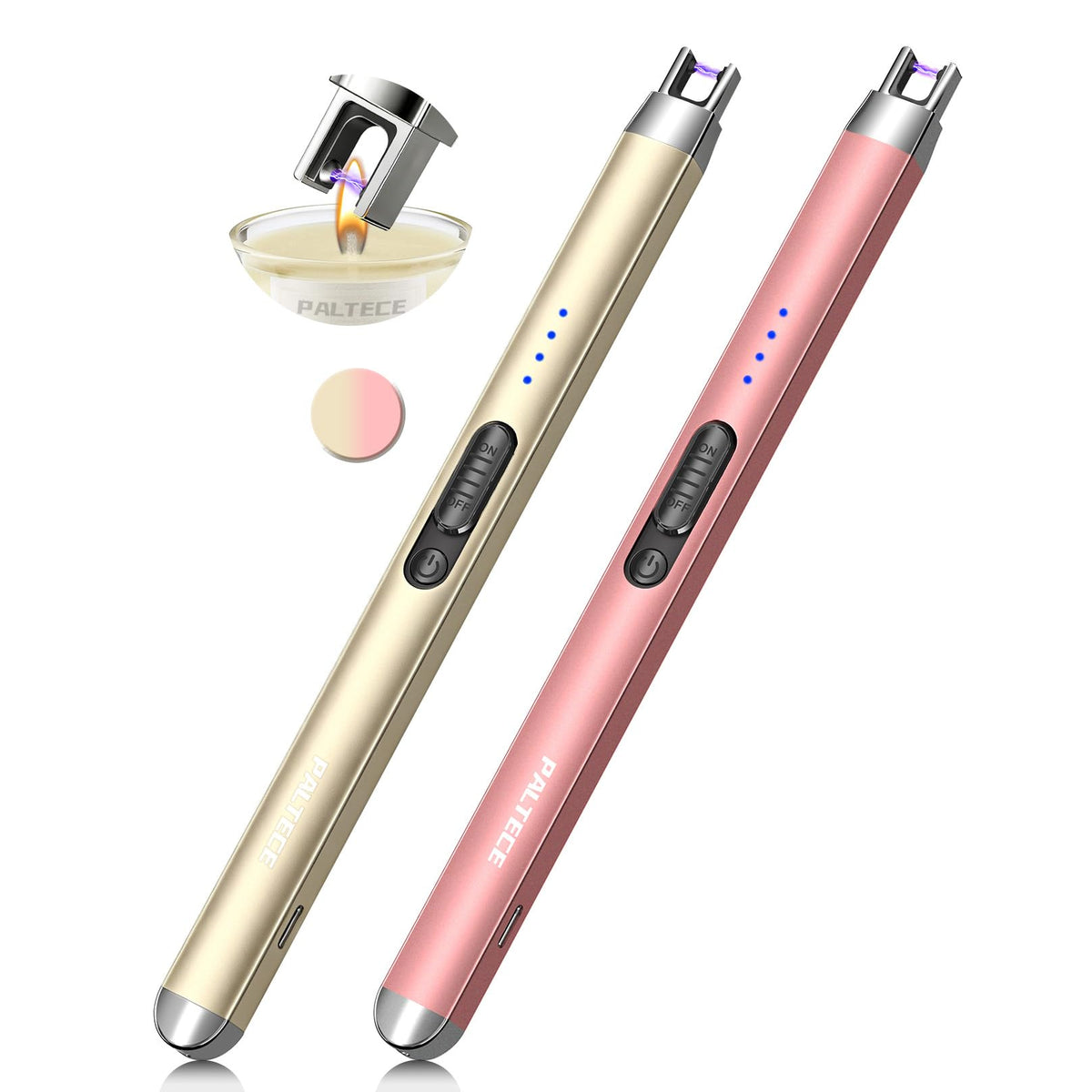 Upgraded Electric Lighter, USB C Rechargeable Flameless Plasma Arc Lighters with LED Display, Windproof Candle Lighter for BBQ Camping Kitchen, Safety Lock, for Men Women (Black)