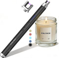 Upgraded Electric Lighter, USB C Rechargeable Flameless Plasma Arc Lighters with LED Display, Windproof Candle Lighter for BBQ Camping Kitchen, Safety Lock, for Men Women (Black)