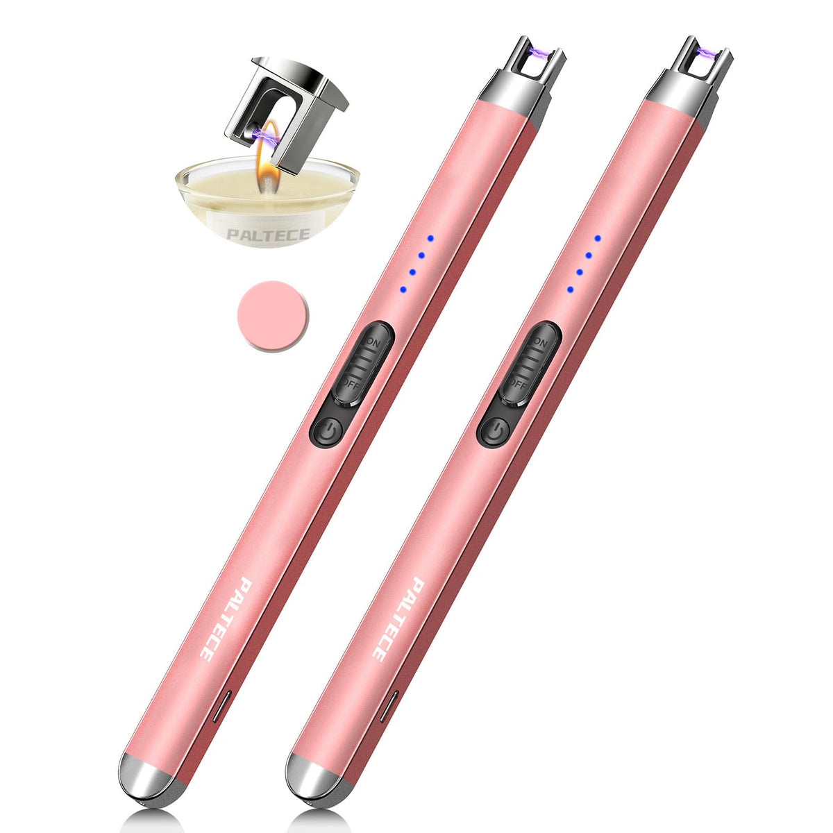 Upgraded Electric Lighter, USB C Rechargeable Flameless Plasma Arc Lighters with LED Display, Windproof Candle Lighter for BBQ Camping Kitchen, Safety Lock, for Men Women (Black)