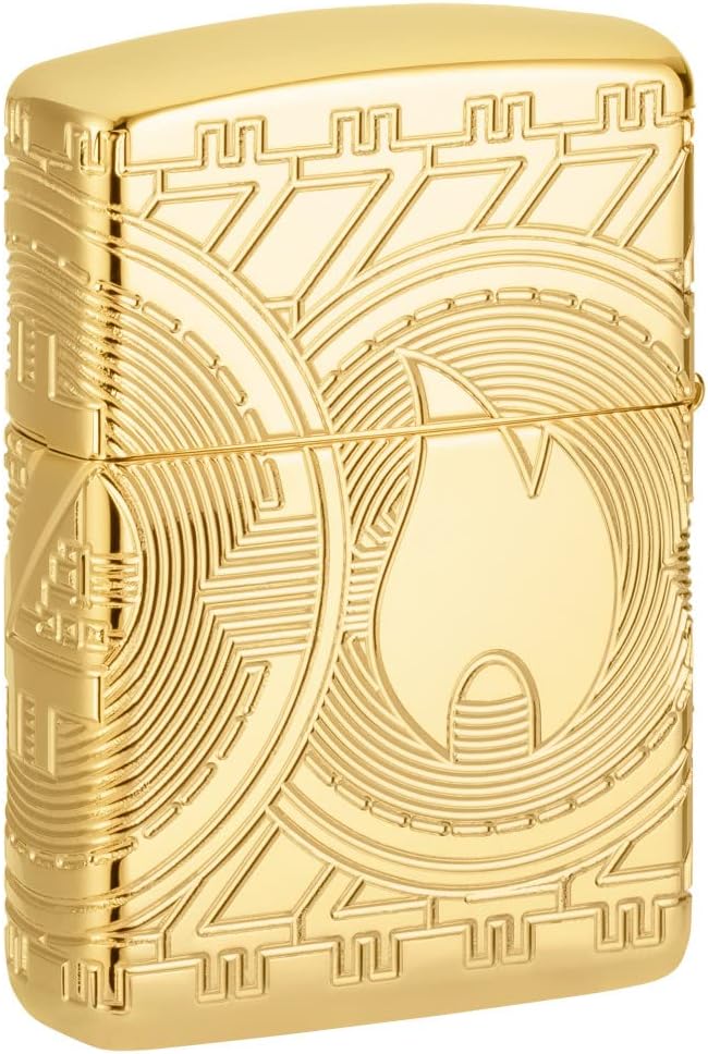 Zippo Currency Design Armor High Polish Gold Pocket Lighter