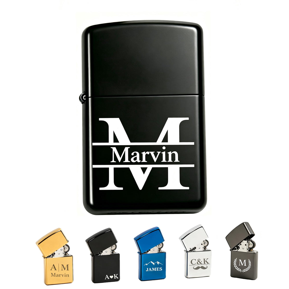 Personalized Engraved Lighter, Custom Name Groomsmen Proposal Gift for Men