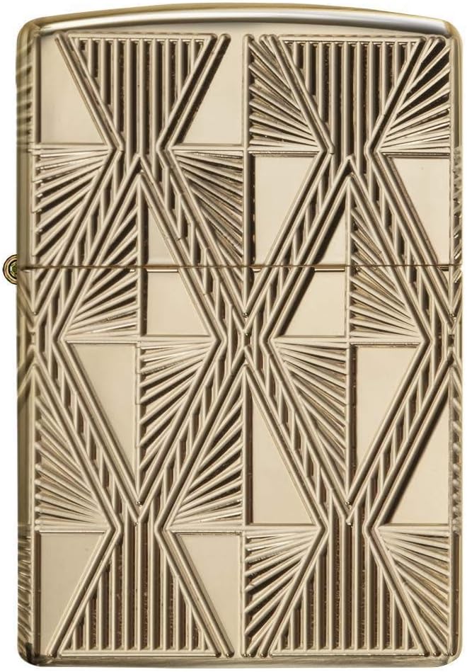 Zippo Luxury Diamond Design Pocket Lighter, Brass, One Size