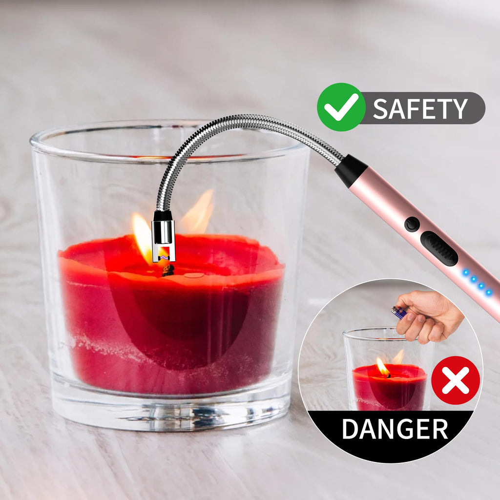 Rechargeable Electric Candle Lighters, 2-Pack, Black