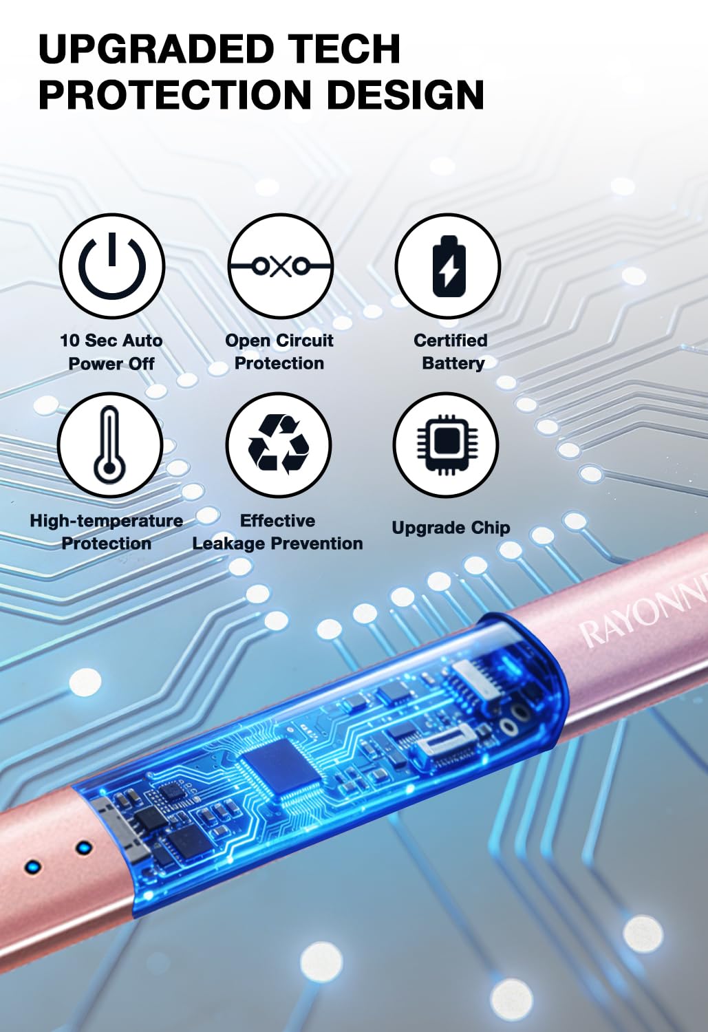 RAYONNER Electric Candle Lighter USB Plasma Arc Windproof Rose Gold