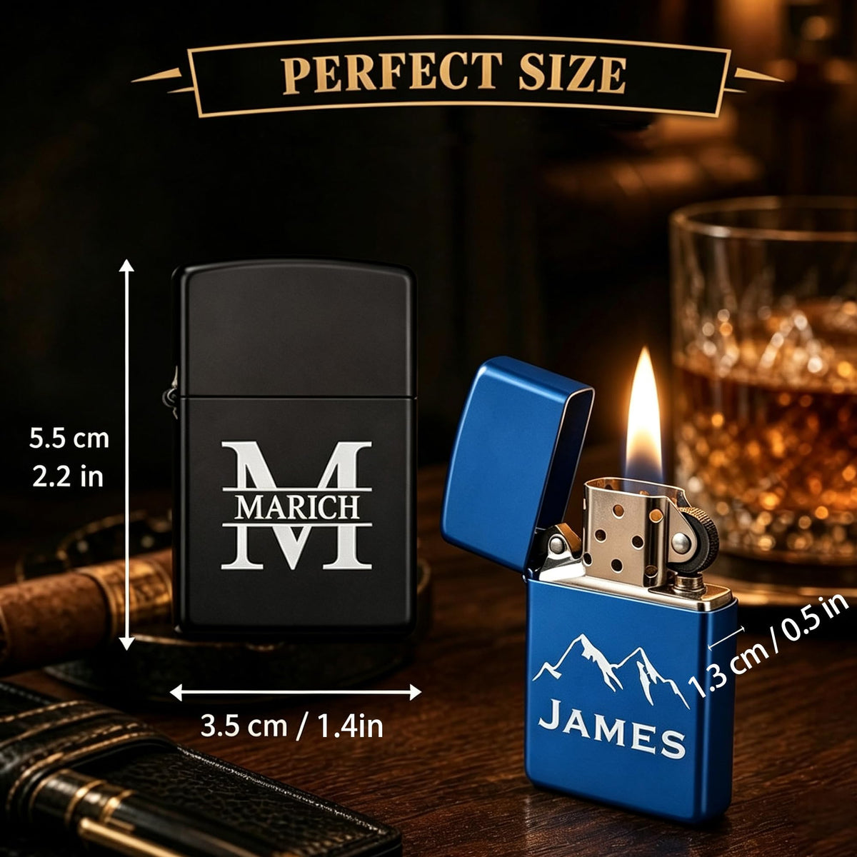 Personalized Engraved Lighter, Custom Name Groomsmen Proposal Gift for Men