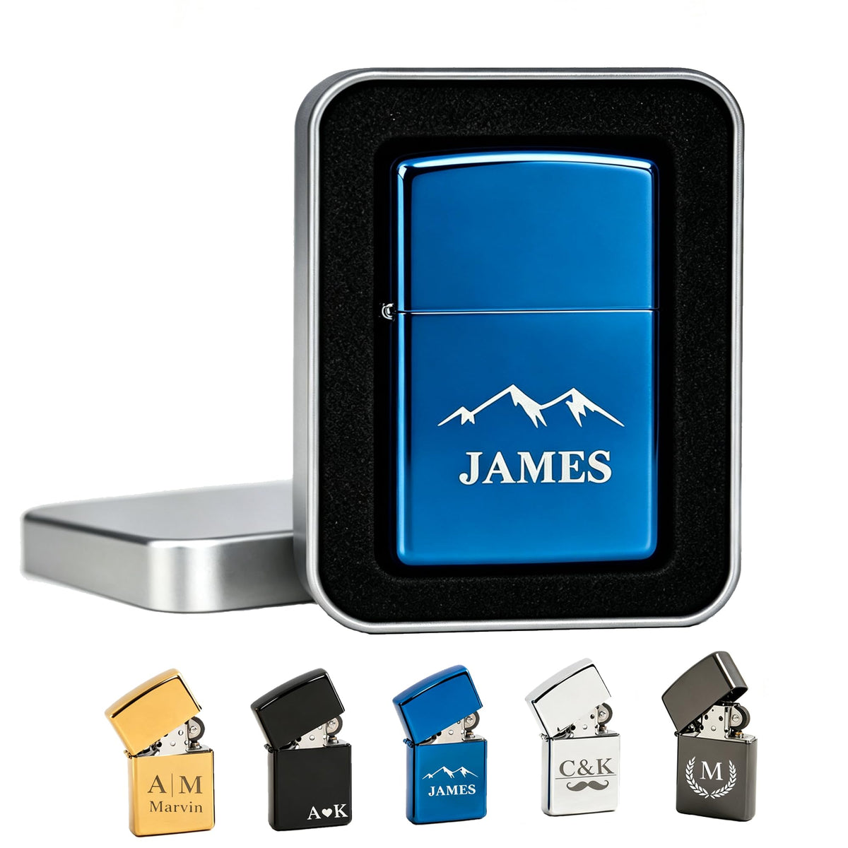 Personalized Engraved Lighter, Custom Name Groomsmen Proposal Gift for Men