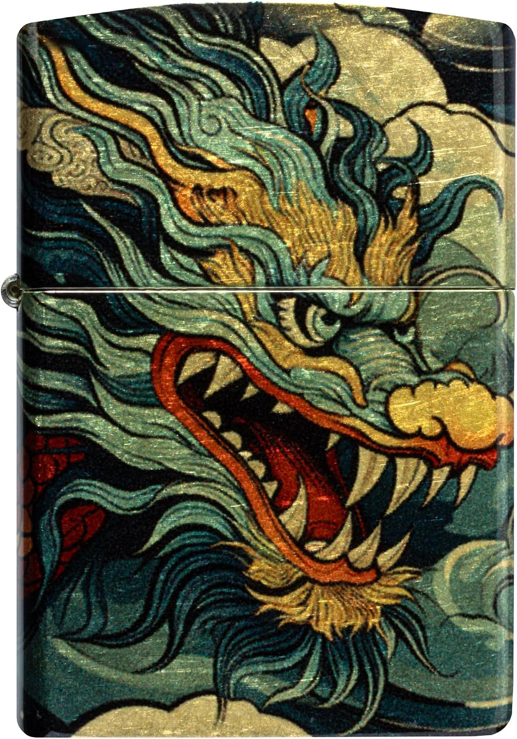 Zippo Dragon Fusion Design 540 Tumbled Brass Pocket Lighter