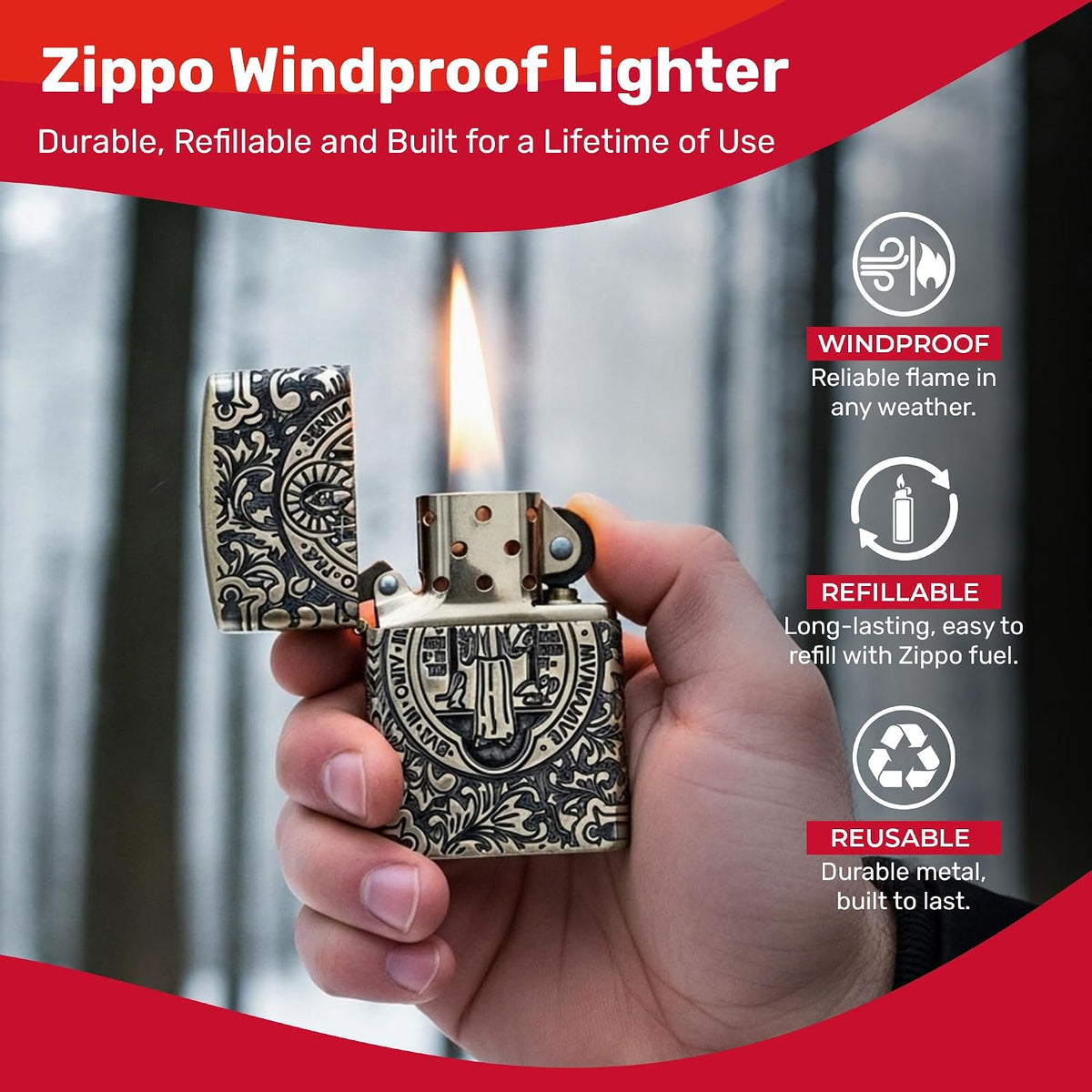 Zippo Cross Pocket Lighter