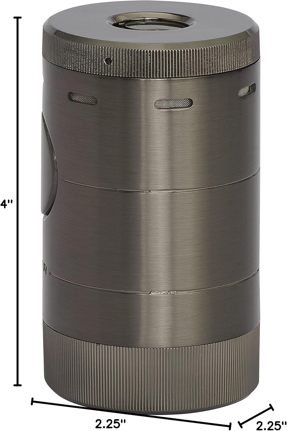 Xikar Volta G2 Tabletop Quad Jet Flame Lighter - Refillable Butane Torch Lighter for Cigars with Push Button Ignition & Flame Adjustment Wheel (Gunmetal)