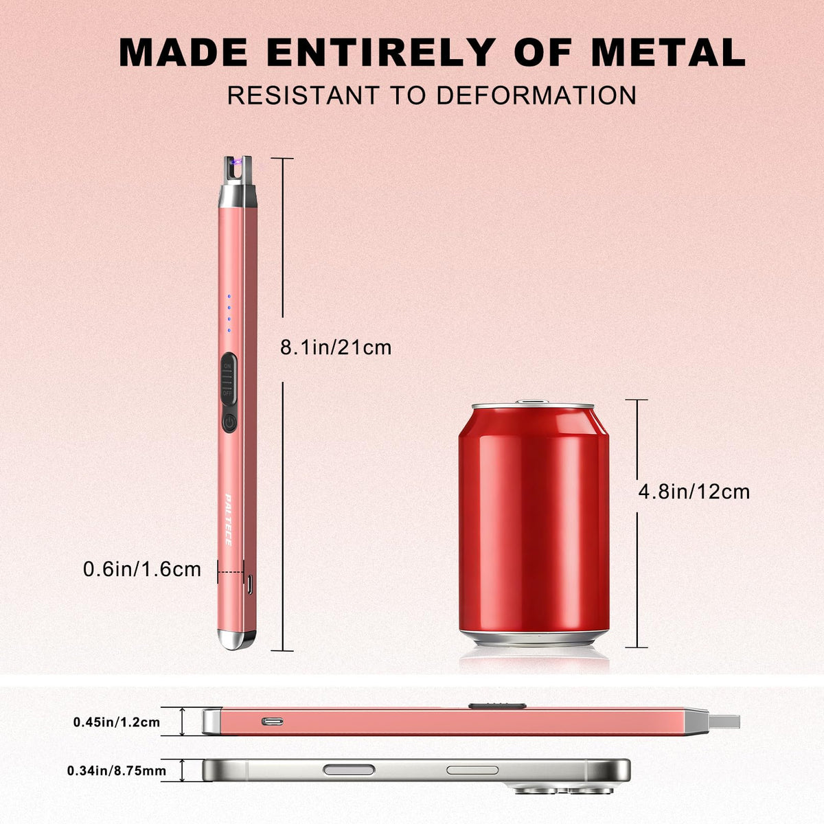 Upgraded Electric Lighter, USB C Rechargeable Flameless Plasma Arc Lighters with LED Display, Windproof Candle Lighter for BBQ Camping Kitchen, Safety Lock, for Men Women (Black)